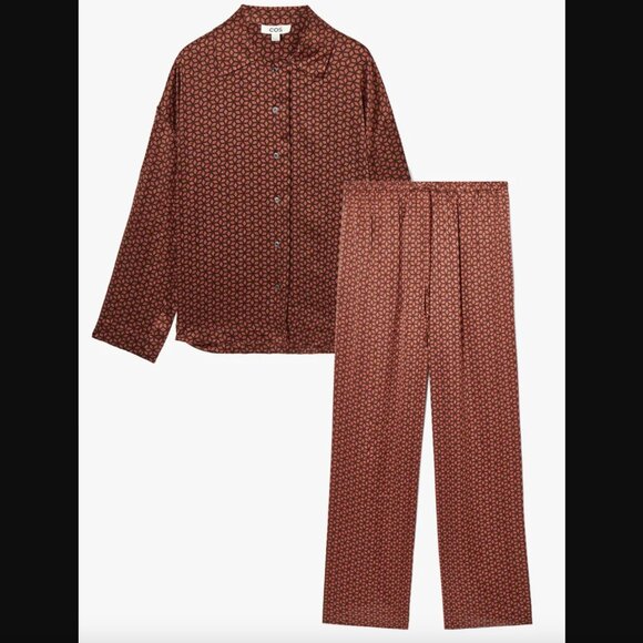 COS Pure Silk Pajama Shirt and Pant Set NWT Size XS - Picture 2 of 15